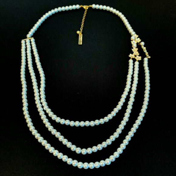 OSCAR DE LA RENTA RUNWAY FAUX PEARL NECKLACE - Picture 4 of 7